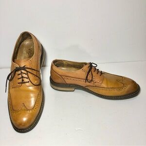 Vionic Bruno Oxford Dark Tan Dress Casual Men’s Shoes Leather‎ Size 8